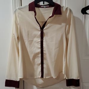 Sheer button down shirt